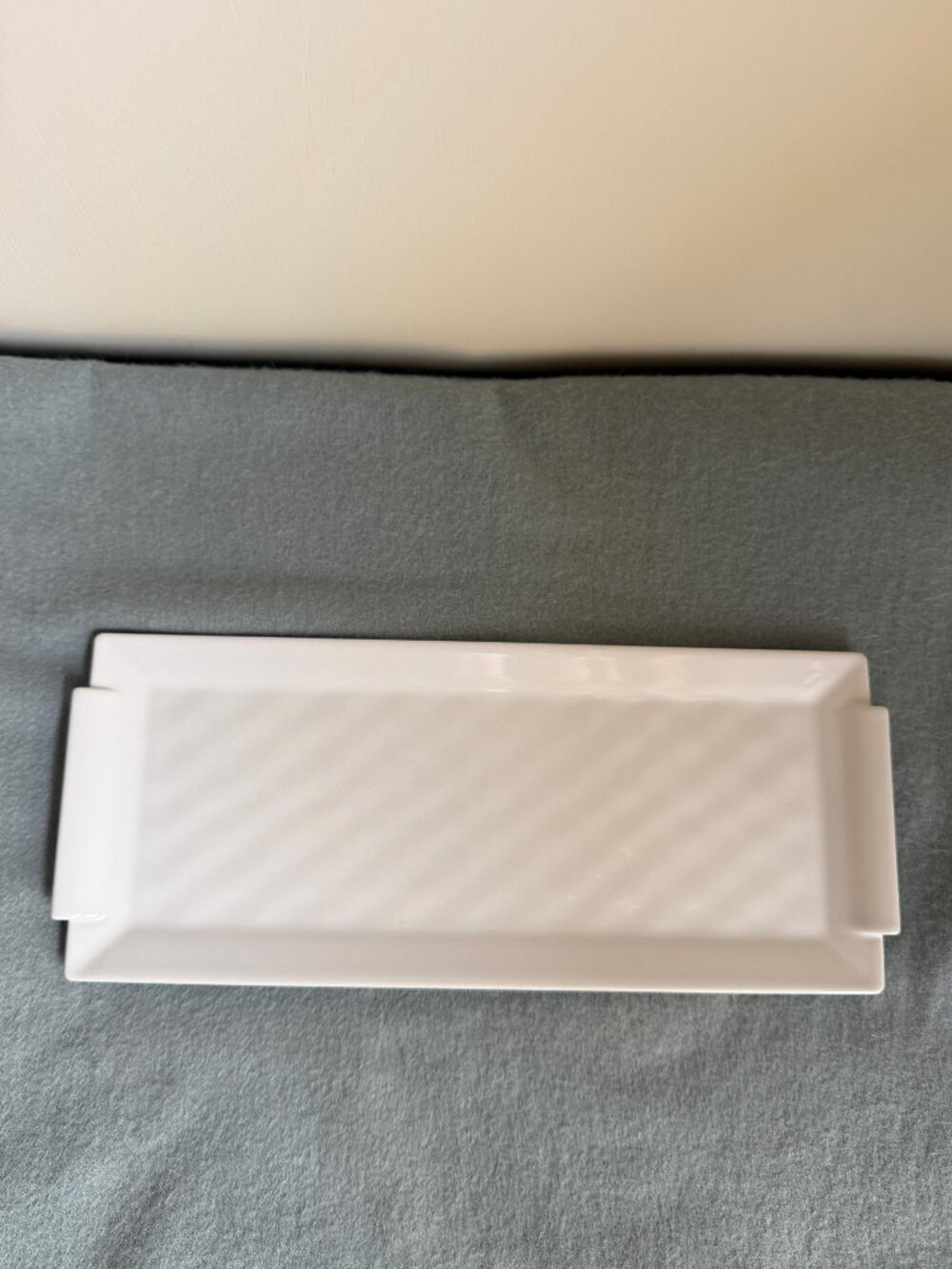 REVOL France Tous Les Trois White Porcelain Rectangular Serving Platter
